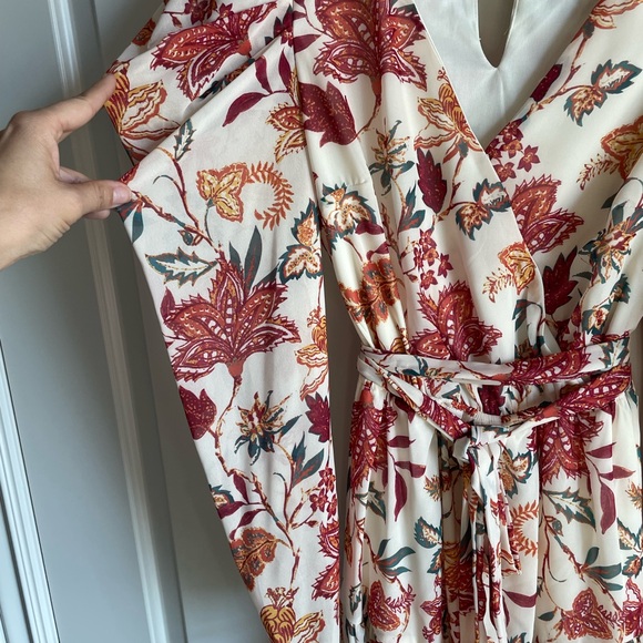 Flying Tomato Long Sleeve Flutter Sleeve Wrap Mini Dress - Picture 2 of 9